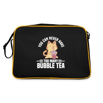 bubble tea bubble tea merch bubble tea merchandise - Retro Bag - black/gold - Back