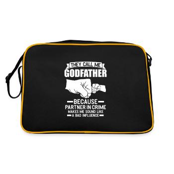Parrainage Parrainage Parrainage Cadeau de famille - Sac Retro - noir/or - Dos