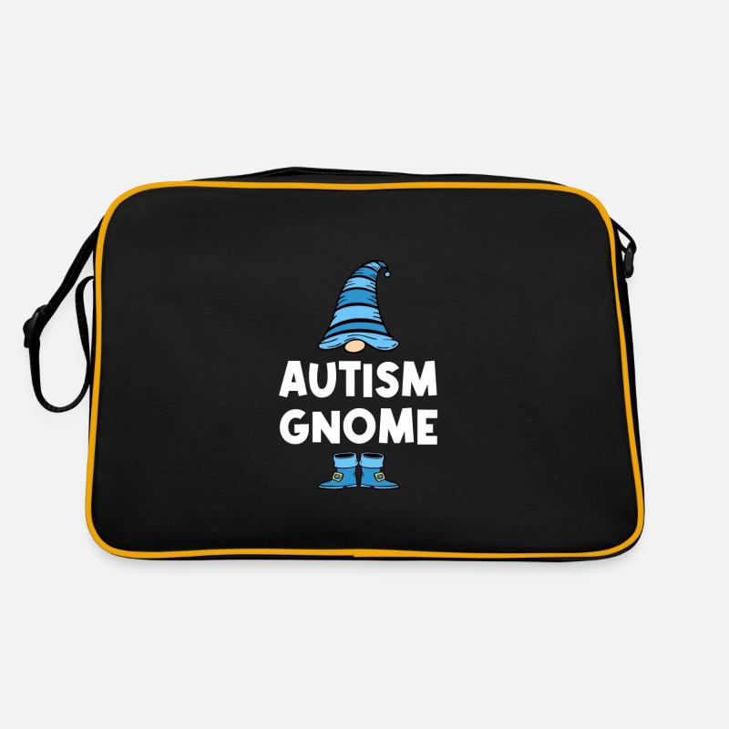 Autismus Autist Autismus Awereness Geschenk - Retro Tasche - Schwarz/Gold