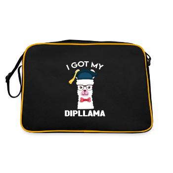 Abschluss-Abschluss-Geschenk - Retro Tasche - Schwarz/Gold - Hinten