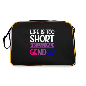 Bisexual Bisexual Flag LGBT - Retro Bag - black/gold - Back