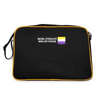 Non-binary Csd non-binary flag gift - Retro Bag - black/gold - Back