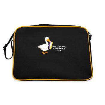 Non-binary non-binary flag LGBTQ gift - Retro Bag - black/gold - Back