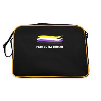 Non-binary Csd non-binary flag gift - Retro Bag - black/gold - Back