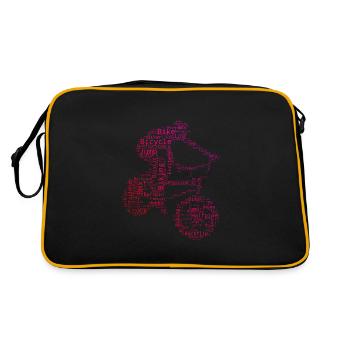 bmx Radfahren bmx jungen Herren bmx fahrrad - Retro Tasche - Schwarz/Gold - Hinten