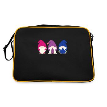 Bisexual Gnome Bisexual Gnome Gift - Retro Bag - black/gold - Back