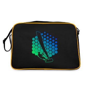 Planche à voile femmes Hommes Windsurf Surfer Surf Surf - Sac Retro - noir/or - Dos