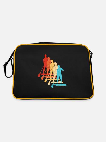 Standup Paddleboard Standup Paddling Stand up Padd - Retro Bag - black/gold - Back