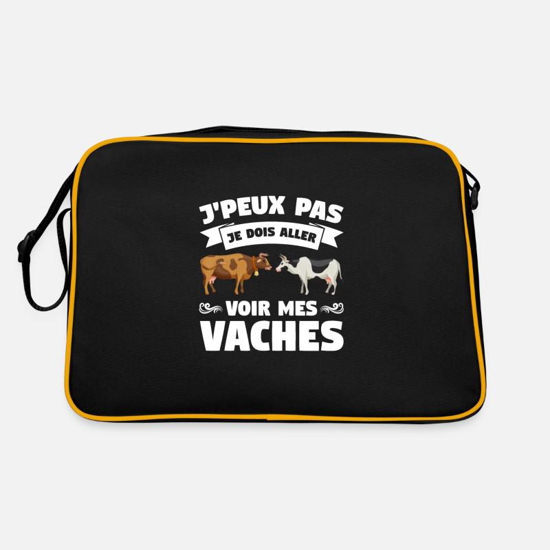 Kuh Kuh Tier Geschenk Retro Tasche