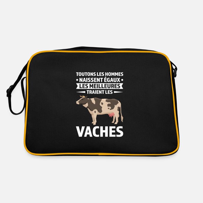 Kuh Kuh Tier Geschenk Retro Tasche