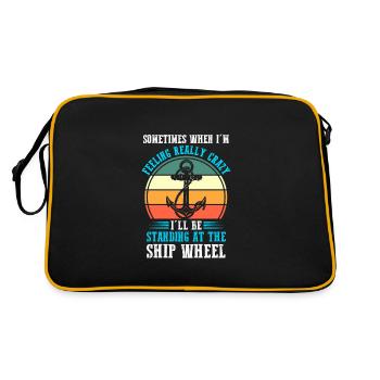 Captain Boat Captains Cadeau - Sac Retro - noir/or - Dos