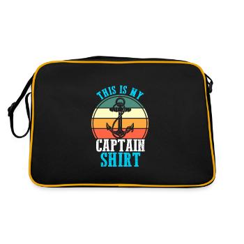 Captain Boat Captains Cadeau - Sac Retro - noir/or - Dos