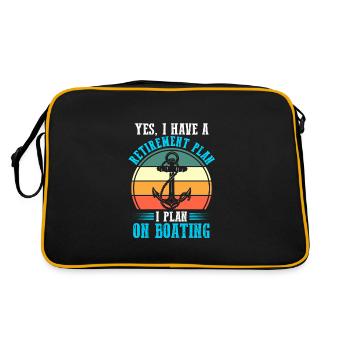 Captain Boat Captains Cadeau - Sac Retro - noir/or - Dos