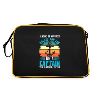 Captain Boat Captains Cadeau - Sac Retro - noir/or - Dos