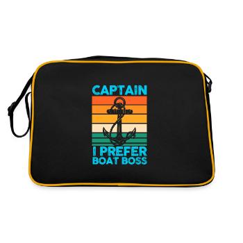 Captain Boat Captains Cadeau - Sac Retro - noir/or - Dos