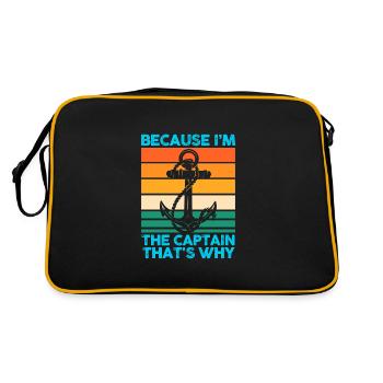 Captain Boat Captains Cadeau - Sac Retro - noir/or - Dos