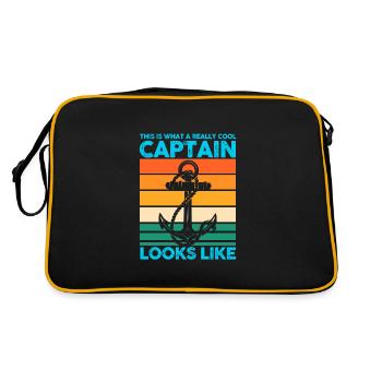 Captain Boat Captains Cadeau - Sac Retro - noir/or - Dos