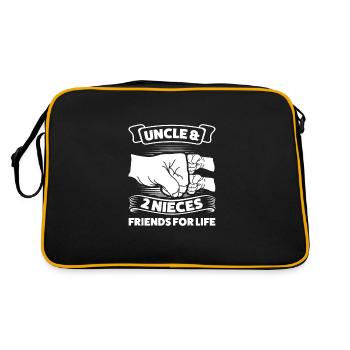 Oncle & 2 Nièces Oncle 2 Nièces Cadeau - Sac Retro - noir/or - Dos