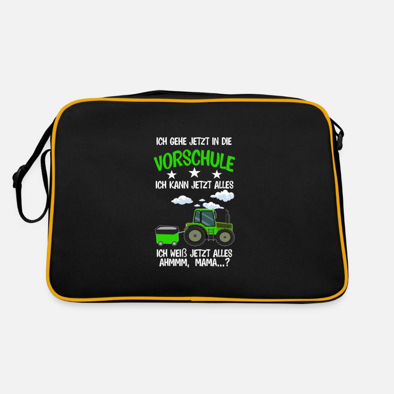Vorschule Traktor Vorschüler Geschenk Retro Tasche