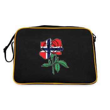 Drapeau Rose Norvégien Drapeau Racines Norvégiennes - Sac Retro - noir/or - Dos