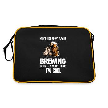 Brasserie Beer Cadeau - Sac Retro - noir/or - Dos