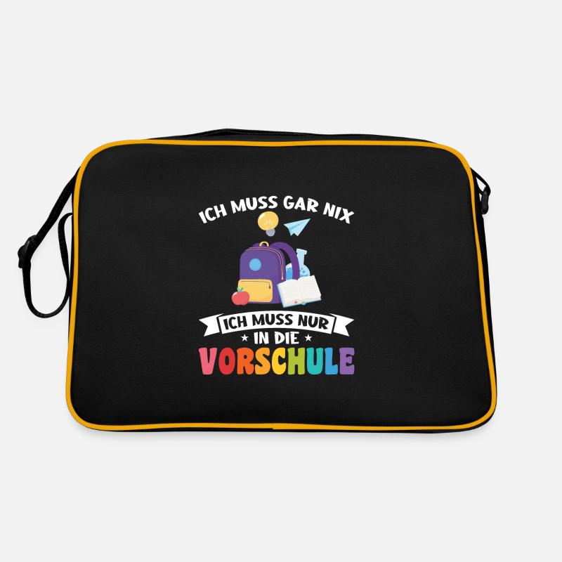 Vorschule Anfang Vorschulkind Geschenk Retro Tasche