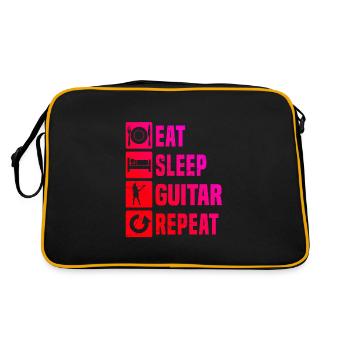 Guitar guitar player acoustic guitar - Retro Bag - black/gold - Back
