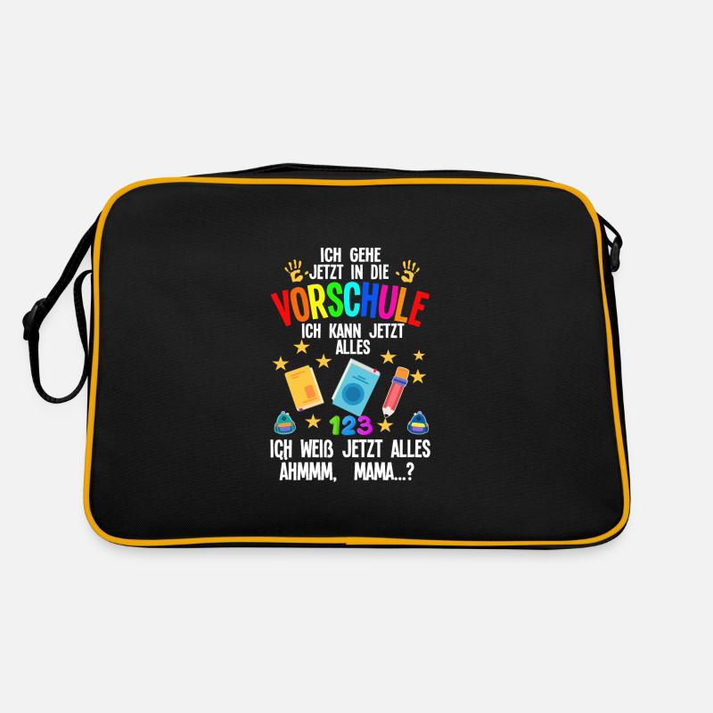 Vorschule Anfang Vorschüler Geschenk Retro Tasche