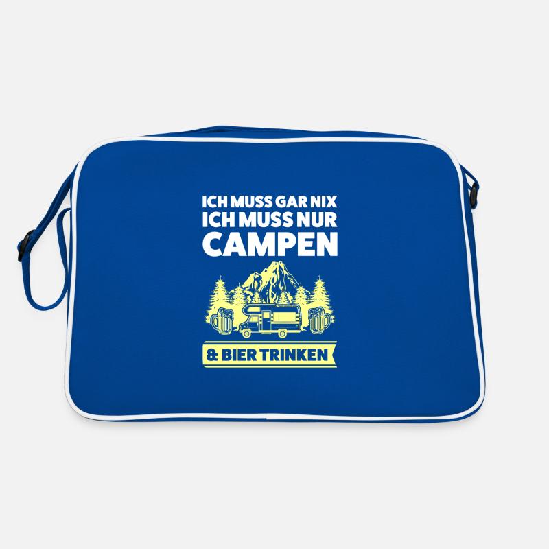 Campen Bier Camping Geschenk Retro Tasche