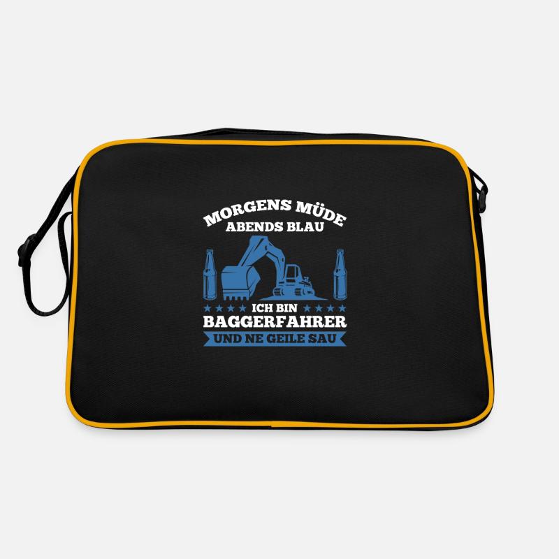 Baggerfahrer Beruf Bagger Geschenk Retro Tasche