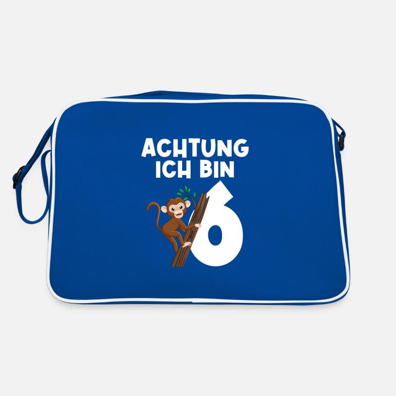6.Geburtstag Affe Geburtstagsfeier Geschenk Retro Tasche