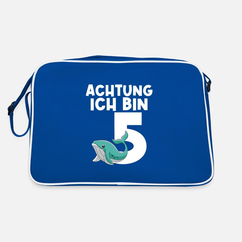 5.Geburtstag Wal Geburtstagsfeier Geschenk Retro Tasche