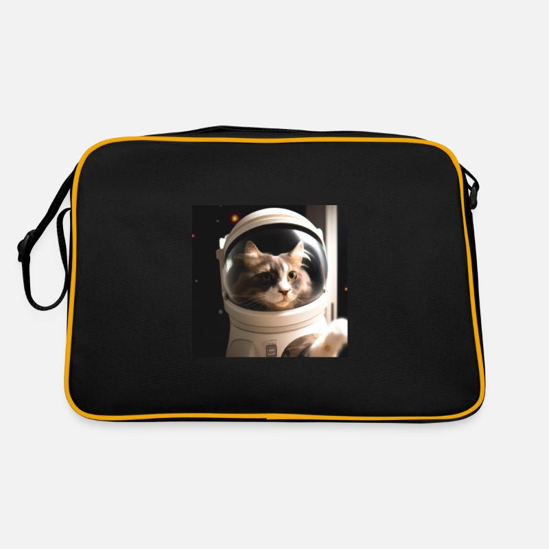 Cat in space Retro Bag