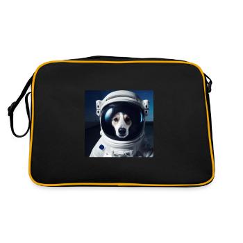 Chien dans l’espace - Sac Retro - noir/or - Dos