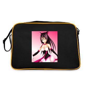 Japan Anime Drawing - Retro Bag - black/gold - Back