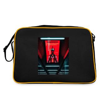 Futuristic cyborg in subway station - Retro Bag - black/gold - Back