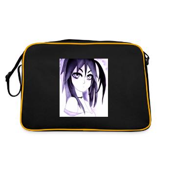 Japan Anime Drawing - Retro Bag - black/gold - Back