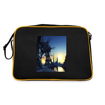 Science Fiction City Future - Retro Bag - black/gold - Back