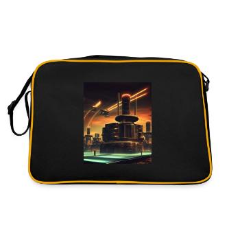 Science Fiction City Future - Retro Bag - black/gold - Back