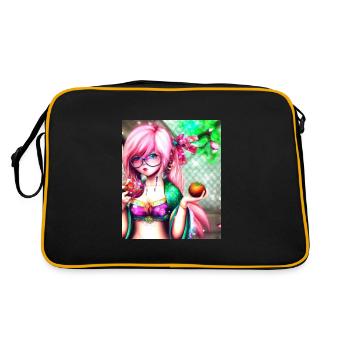 Japan Anime Drawing - Retro Bag - black/gold - Back