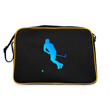 Unihockeyspielen Floorball Hockey Salibandy - Retro Tasche - Schwarz/Gold - Hinten