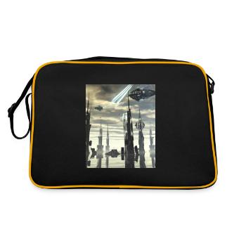 Fantasy Science Fiction City - Retro Bag - black/gold - Back