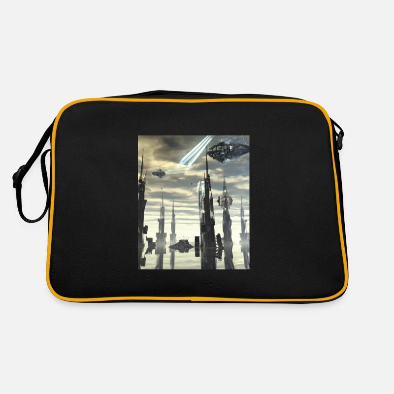 Fantasy Science Fiction City Retro Bag