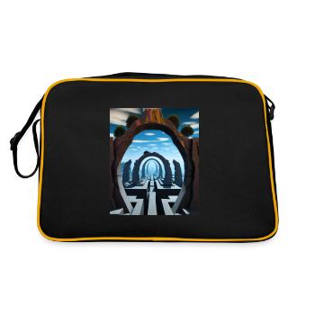 Fantasy Science Fiction City - Retro Bag - black/gold - Back