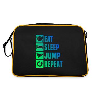 Free Runner Herren Parkour Parcours Damen Free Run - Retro Tasche - Schwarz/Gold - Hinten