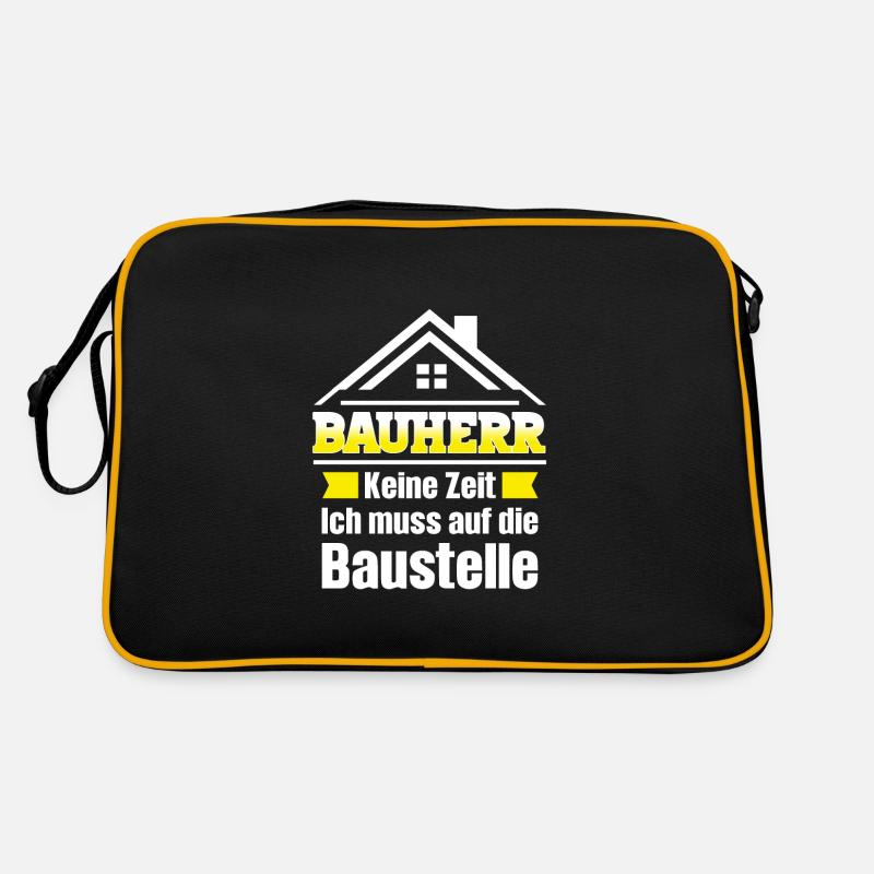 Bauherr Bauherrin Eigenheim Geschenk Retro Tasche