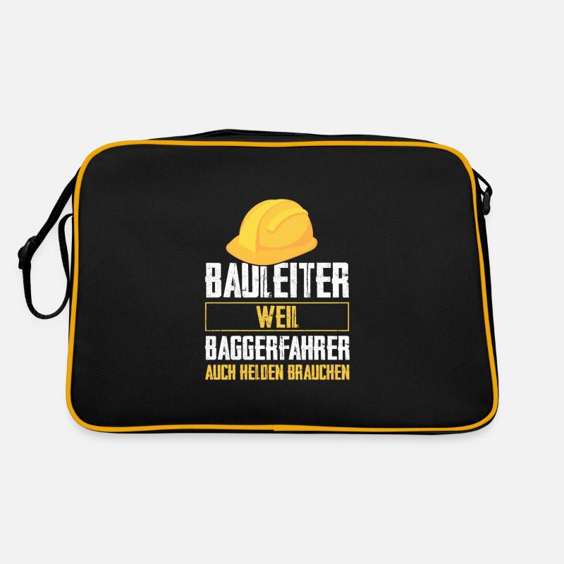 Bauleiter Bauaufsicht Baustellenleiter Geschenk Retro Tasche