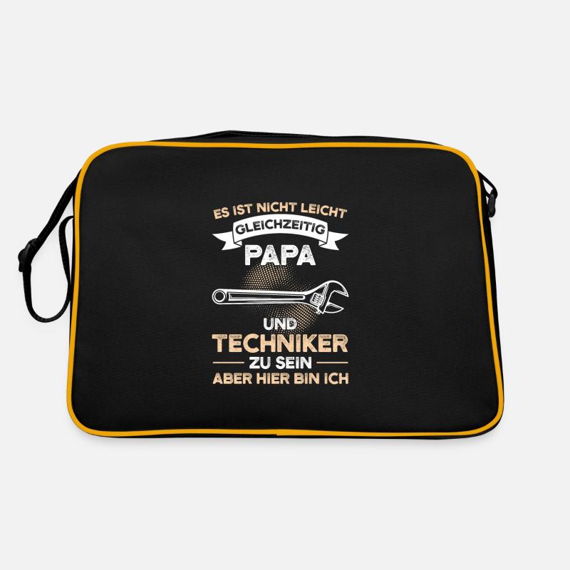 Techniker Papa Ingenieur Geschenk Retro Tasche