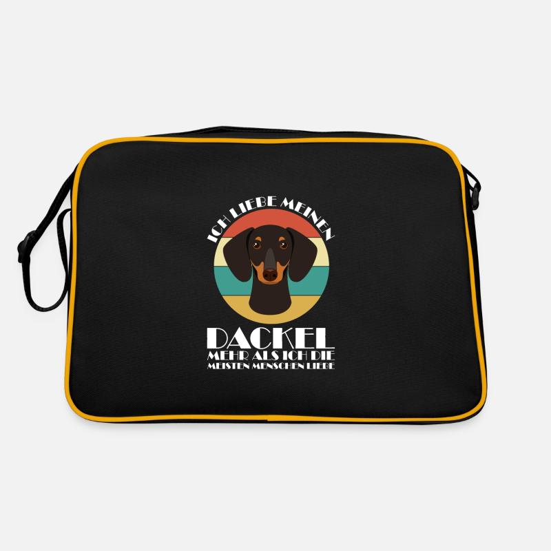 Dackel Hund Dackel Liebhaber Geschenk Retro Tasche