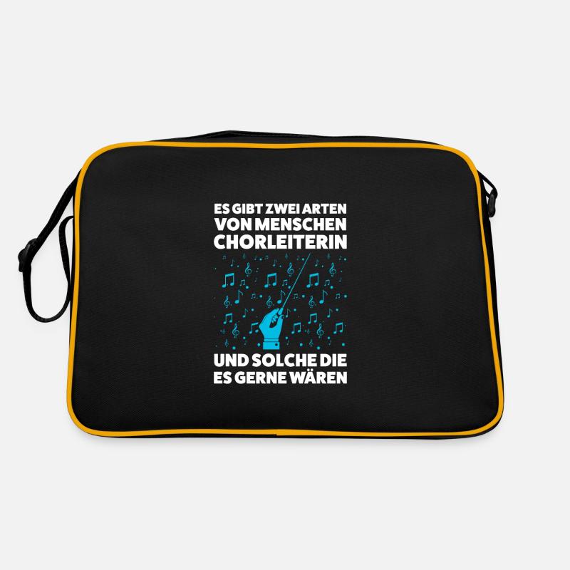 Chorleiterin Beruf Chorleitung Geschenk - Retro Tasche - Schwarz/Gold